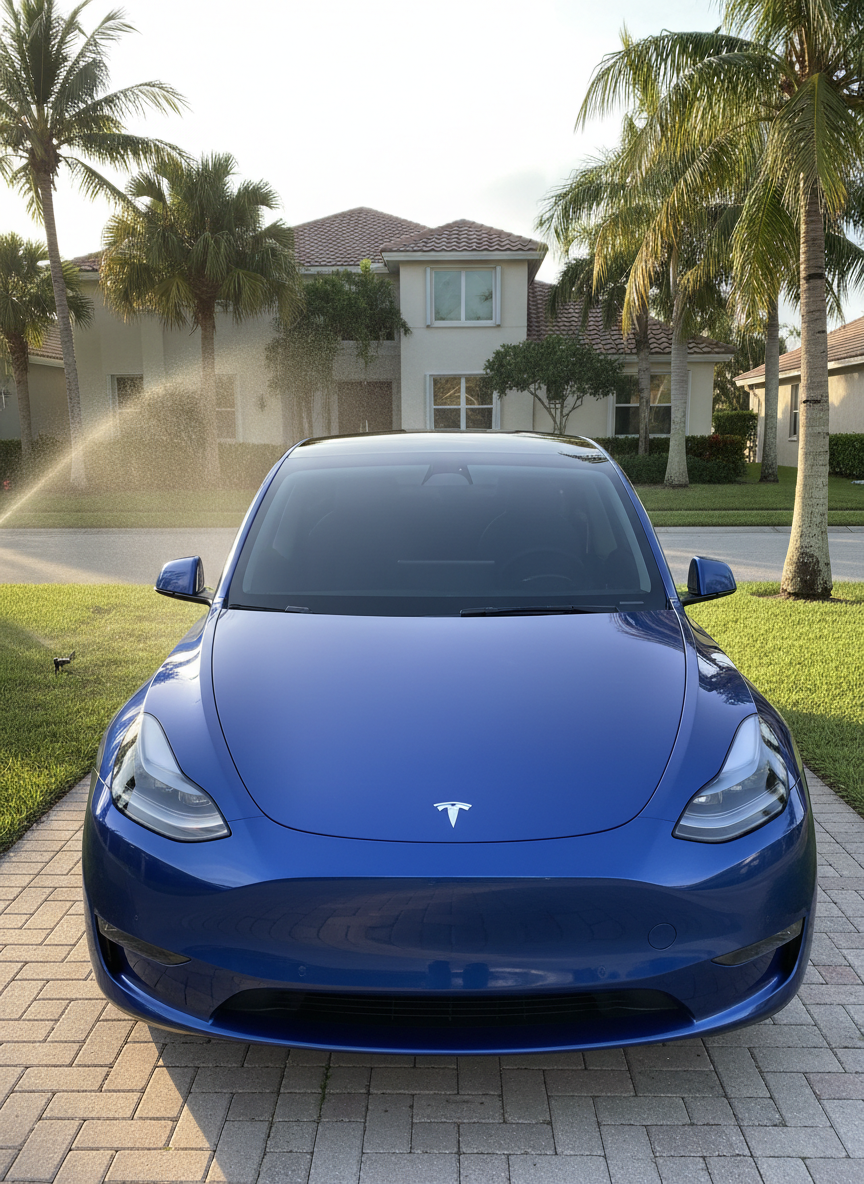 Tesla Model Y with 35% carbon window tint